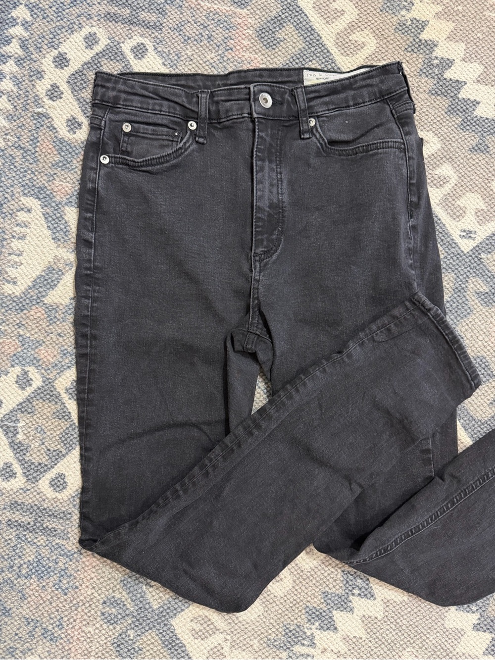 Nina High-Rise Black Women's Skinny Jeans Rag & Bone - Picture 2 of 13